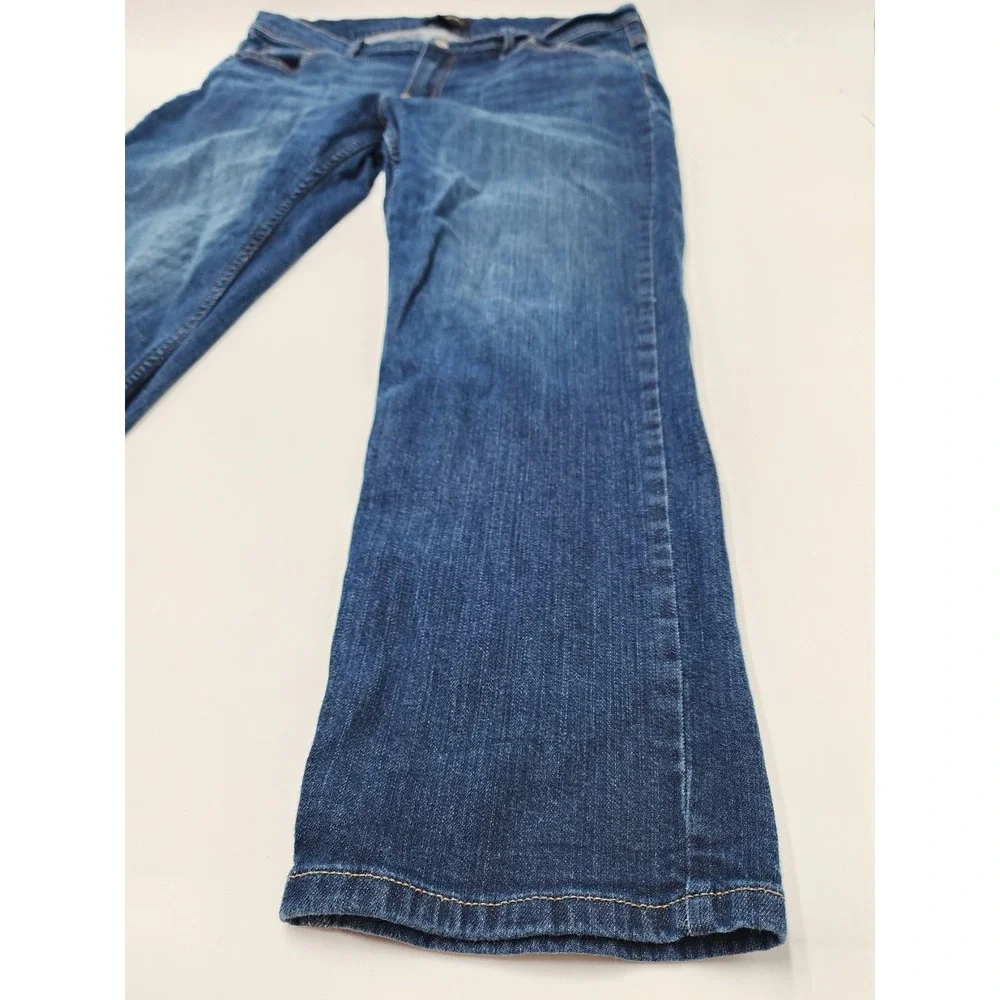 BANANA REPUBLIC 32 X14 DARK WASH AUTHENTIC JEANS WOMENS STRETCH‎ STRAIGHT FIT